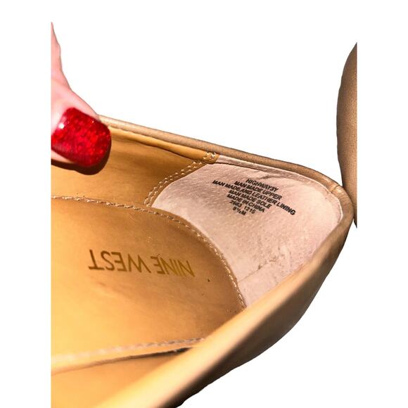 Nine West Wedge Heel Tan Size 9.5M Highway3y EUC - Picture 4 of 8